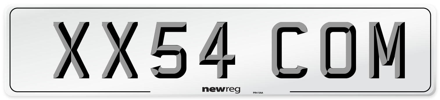 XX54 COM Number Plate from New Reg